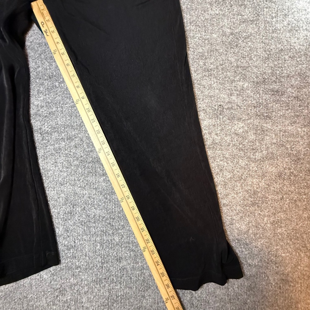 Chicos Travelers Black Pull On Straight Leg Pants Size 3 Short Acetate Blend - Picture 8 of 8